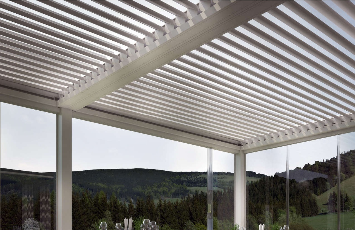 pergola bioclimatica bioshade particolare della copertura