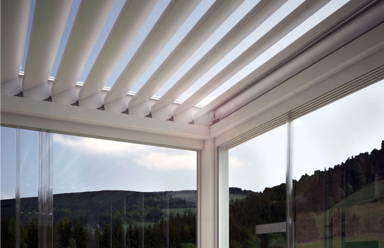 pergola bioclimatica bioshade particolare della copertura