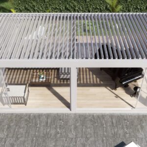 pergola bioclimatica diesis orientabile bianca